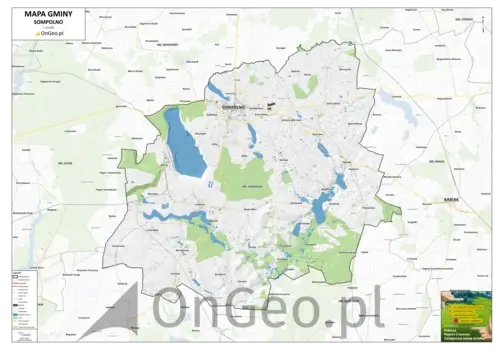 Mapa gminy Sompolno